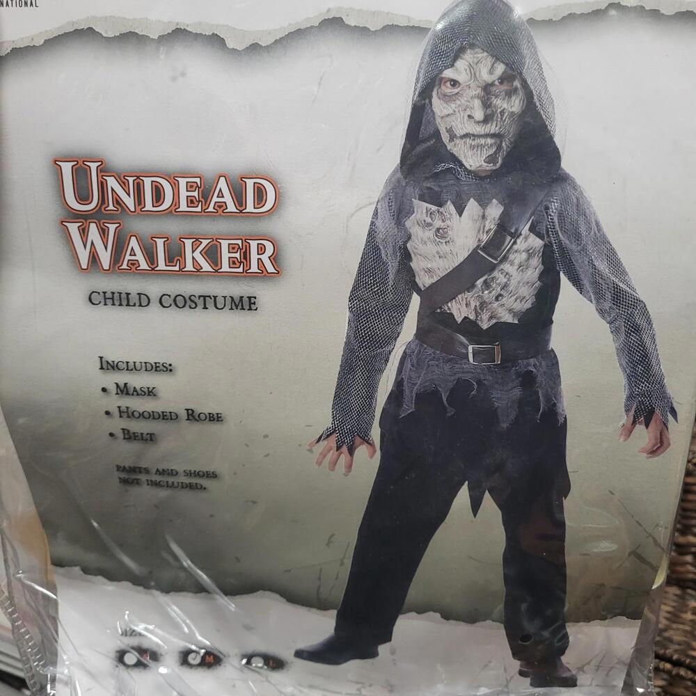 Zombie Undead Walker Halloween Costume Youth M Complete